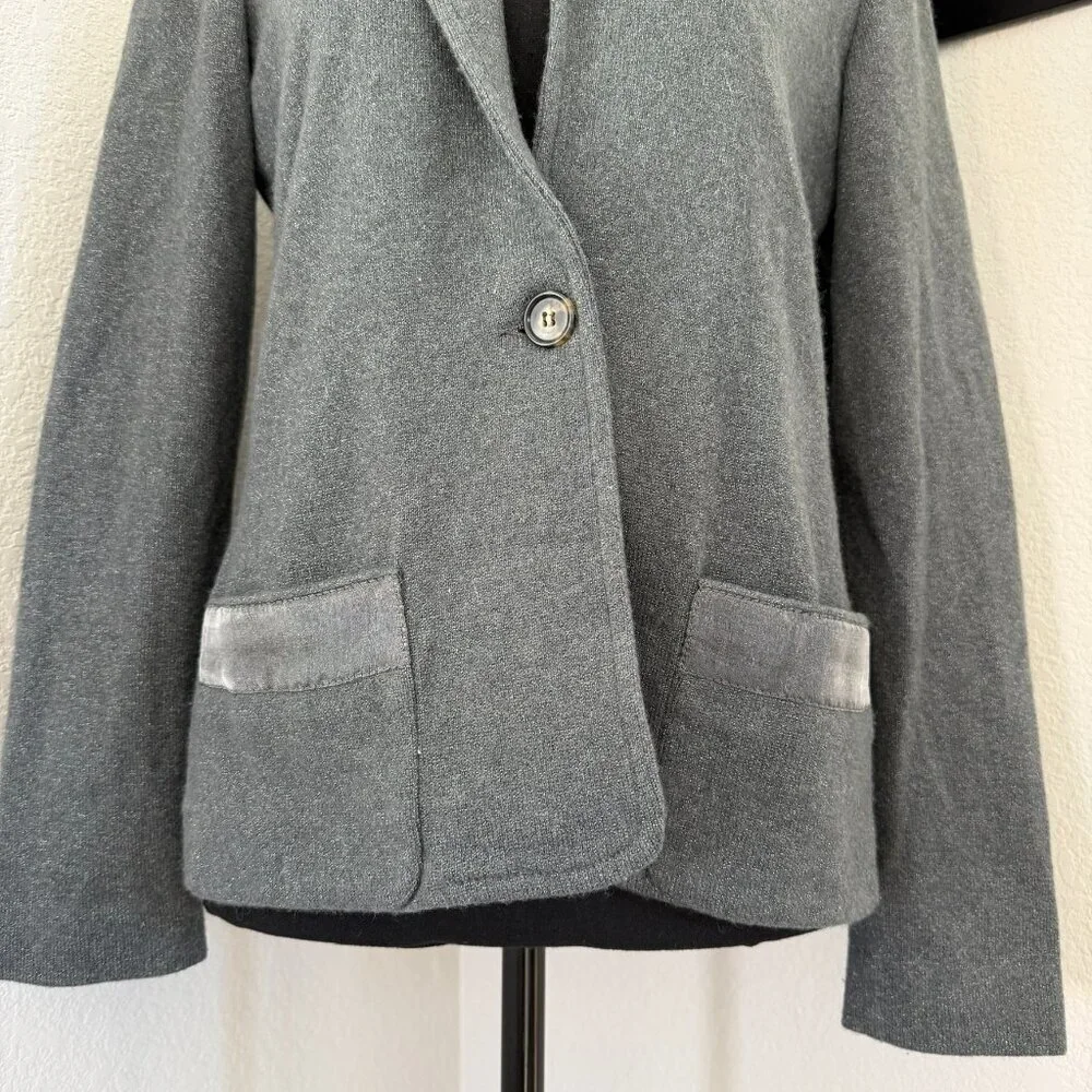 AMINA RUBINACCI Gray Cashmere Blazer Jacket Small - Picture 8 of 16